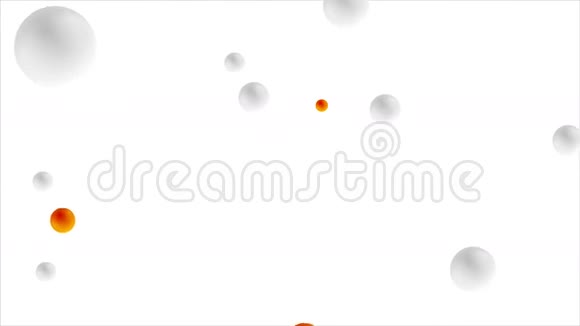 灰色和橙色球动画背景视频的预览图