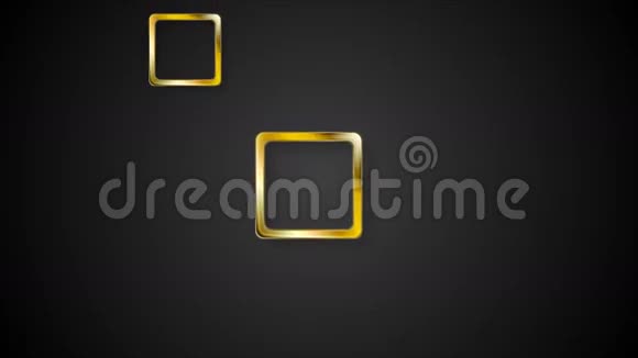 黑色背景视频动画黄金方块视频的预览图