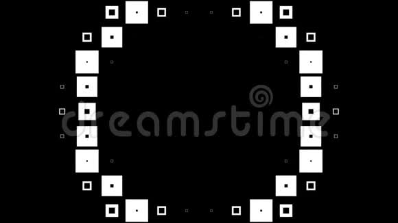 过渡掩码模板的抽象动画黑白背景视频的预览图