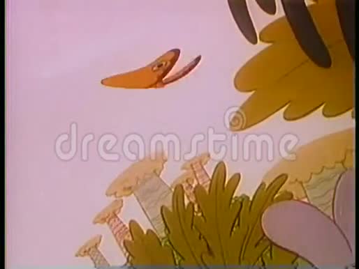 蝴蝶飞起来然后降落在树枝上视频的预览图