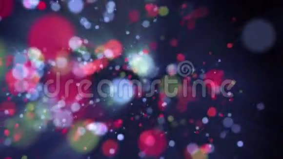 奇妙的动画与气泡和灯光的运动4096x2304环4K视频的预览图