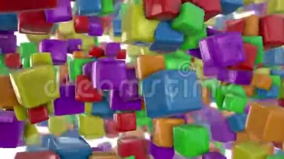 五颜六色的立方体视频的预览图