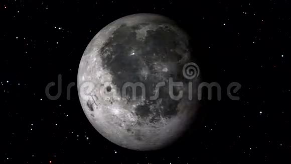 满月在恒星背景上旋转视频的预览图