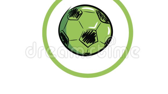 绿色铭文足球和球视频的预览图