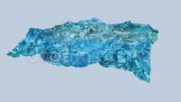 海洋水的数字动画视频的预览图