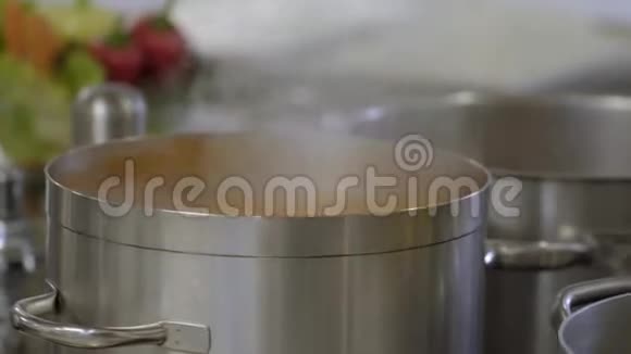 蔬菜在专业厨房烹饪视频的预览图