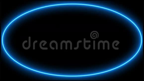 黑色背景4K蓝色电动椭圆全框视频的预览图