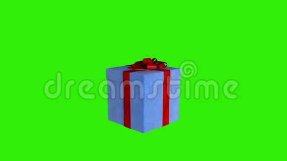 礼品盒打开盖子提供笔记本电脑绿色屏幕库存镜头视频的预览图