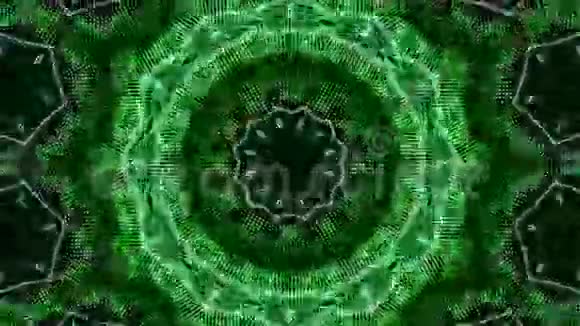 由许多小元素组成的绿色抽象背景视频的预览图