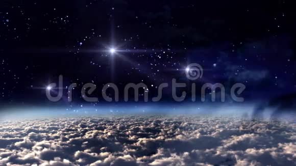 太空夜白色星星视频的预览图