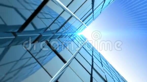 动画地铁大楼墙壁反射阳光视频的预览图