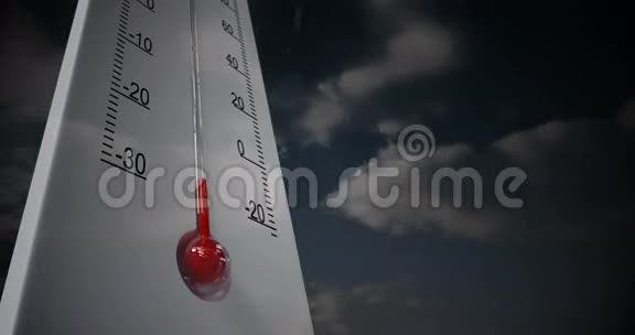 巨型温度计的数字复合视频视频的预览图