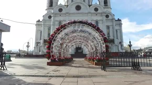俄罗斯莫斯科救世主和主教桥基督大教堂全景视频的预览图