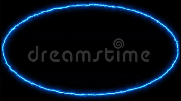 黑色背景4K蓝色电动椭圆框架视频的预览图