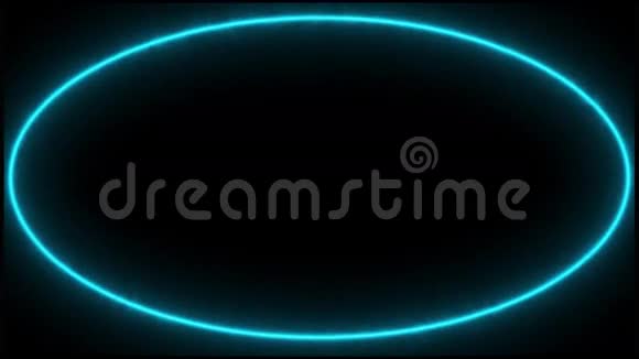 黑色背景4K蓝色电动椭圆框架视频的预览图
