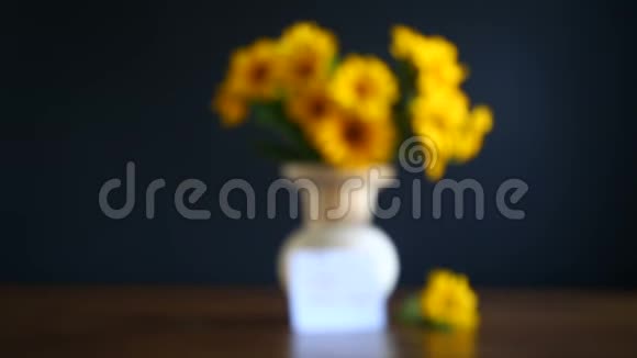一团黄色的大雏菊视频的预览图