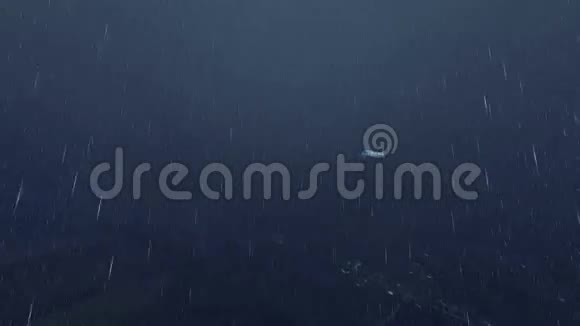 夜间大雨时的客机视频的预览图