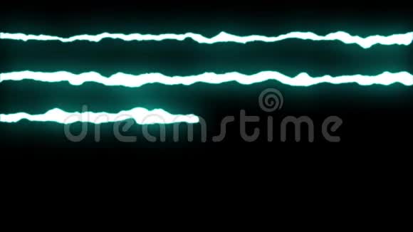 可循环蓝色霓虹灯闪电ZIGZAG形状飞行黑色背景动画新质量独特自然光视频的预览图