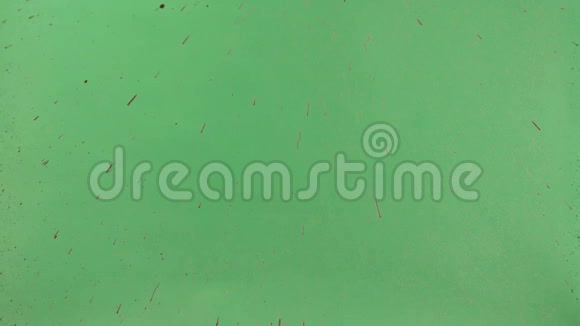 红墨水洒过绿色屏幕背景视频的预览图
