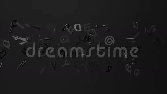 黑色背景上的黑色字母视频的预览图