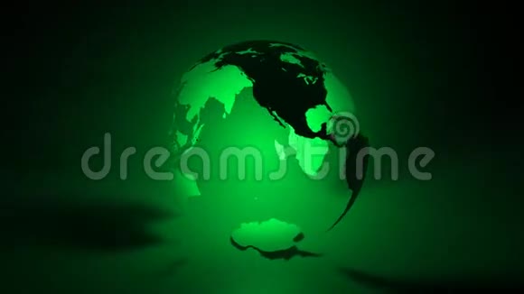 地球发光绿3D动画循环视频的预览图