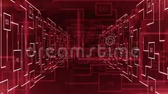 抽象电子电路隧道放大背景LOOP视频的预览图
