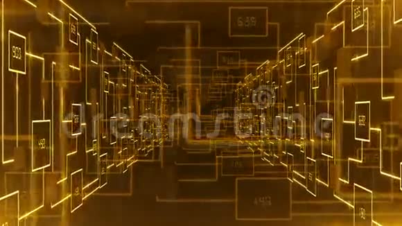 抽象电子电路隧道放大背景LOOP视频的预览图