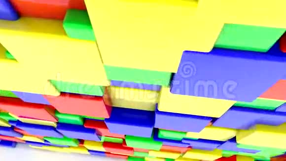 抽象的彩色方块视频的预览图