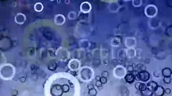 抽象变量用蓝色圆圈视频的预览图