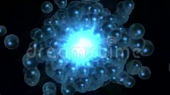 珍珠烟花尘埃粒子水泡气泡魔环隧道背景视频的预览图