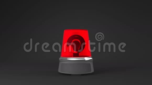 黑色背景下的红色警示灯视频的预览图