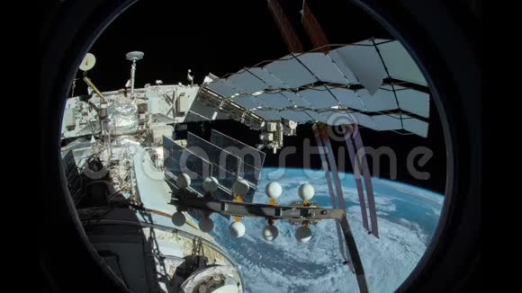 通过国际空间站国际空间站窗口看到的地球这幅图像的元素由美国宇航局提供视频的预览图