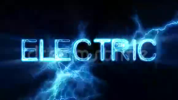 电闪电文字动画视频的预览图