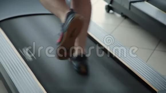 健身房里的人在跑步机上做有氧运动视频的预览图