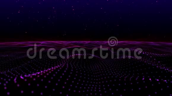 抽象紫点波形多边形三维空间视频的预览图