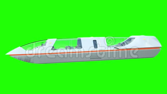 未来派乘客飞行巴士未来的运输绿屏4K动画视频的预览图
