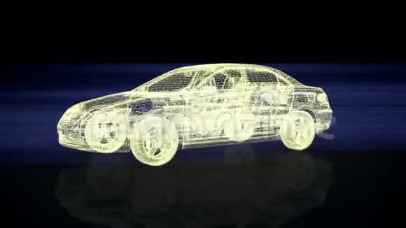 汽车丝网变形无缝环库存镜头视频的预览图