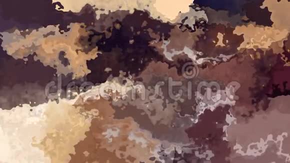 水彩画效果棕色和米色视频的预览图