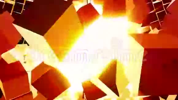 爆炸块墙明亮的光雷视频的预览图