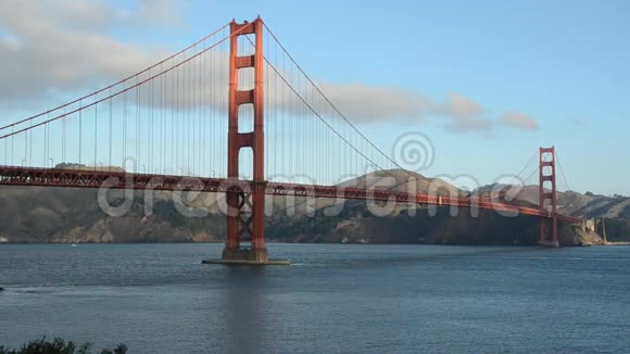 旧金山加州金门大桥日出后视频的预览图