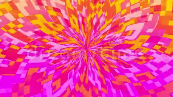粉红色和黄色的抽象花视频的预览图