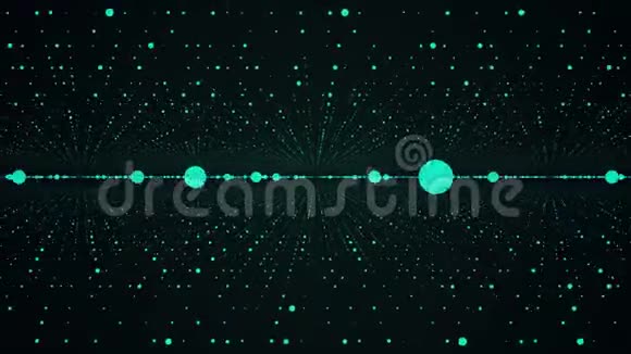 抽象空间背景几何曲面线条和点抽象隧道网格背景视频的预览图