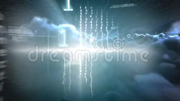 计算机编码与技术二进制码数字动画视频的预览图
