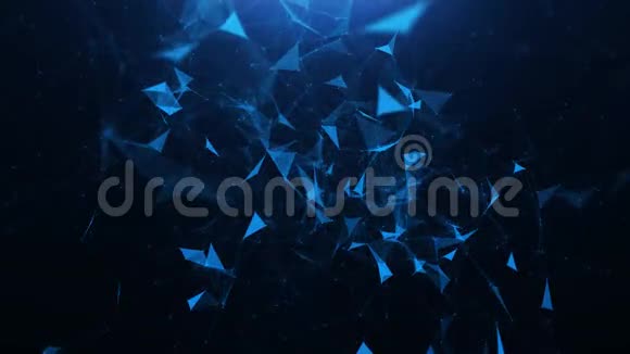 抽象蓝丛三角背景视频的预览图