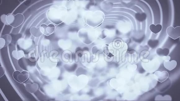 流动心形颗粒动画视频的预览图