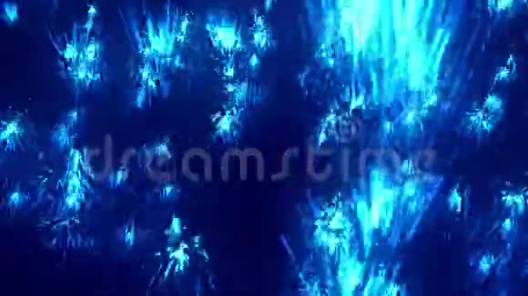 发光粒子火花蓝视频的预览图