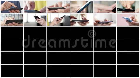 手握智能手机的特写碰撞视频的预览图