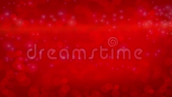 红色背景上的离焦流动光点动画圣诞节背景视频的预览图