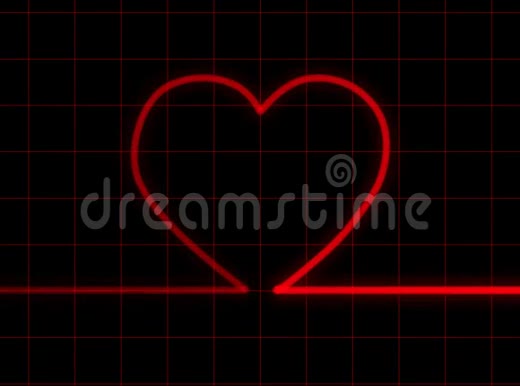 心电图显示心脏形状与Matte视频的预览图
