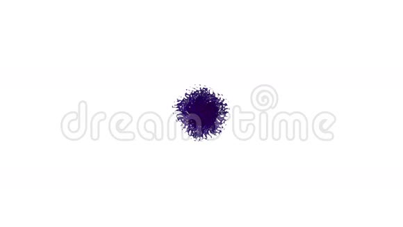 紫罗兰液体龙卷风美丽的彩色漩涡汁孤立透明的液体旋涡如旋风式三维视频的预览图